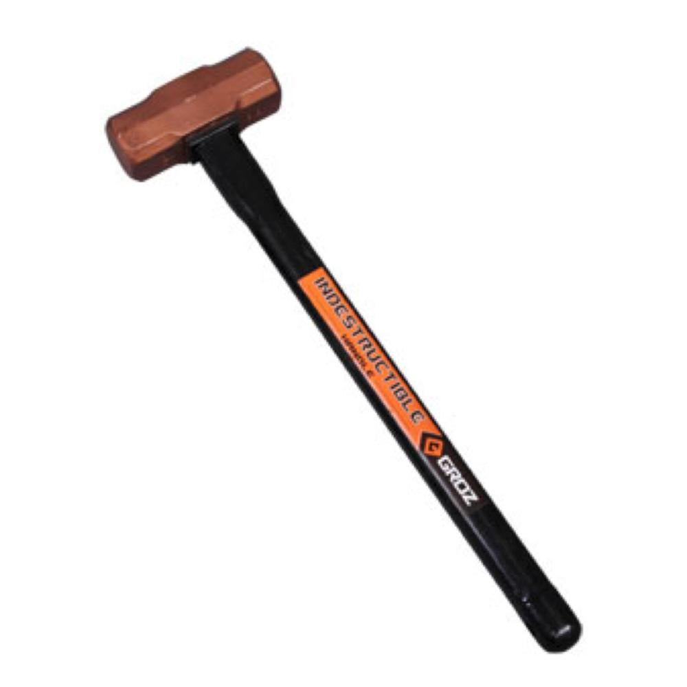GROZ 34610; 8 lb  Copper Sledge Hammer, 24 in. Indestructible Handle