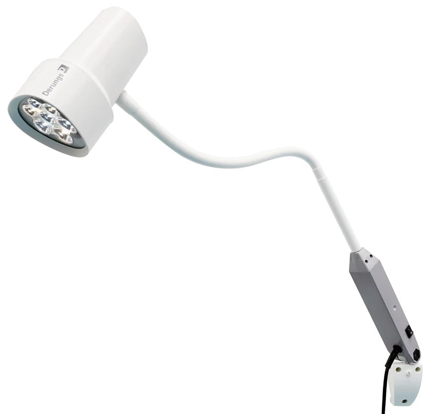 Waldmann D16043120, HALUX N50-1 P SX LED Examination Light, Medical Grade, Gooseneck Arm, 4400K, Wall Mount