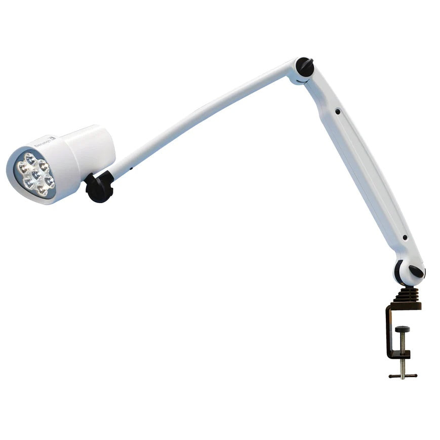 Waldmann D16046100, HALUX N50-3 P FX LED Examination Light, Medical Grade, Articulating Arm, 4400K/3800K/3300K, Table Clamp