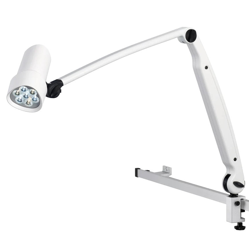 Waldmann D16046150, HALUX N50-3 P FX LED Examination Light, Medical Grade, Articulating Arm, 4400K/3800K/3300K, Rail Mount