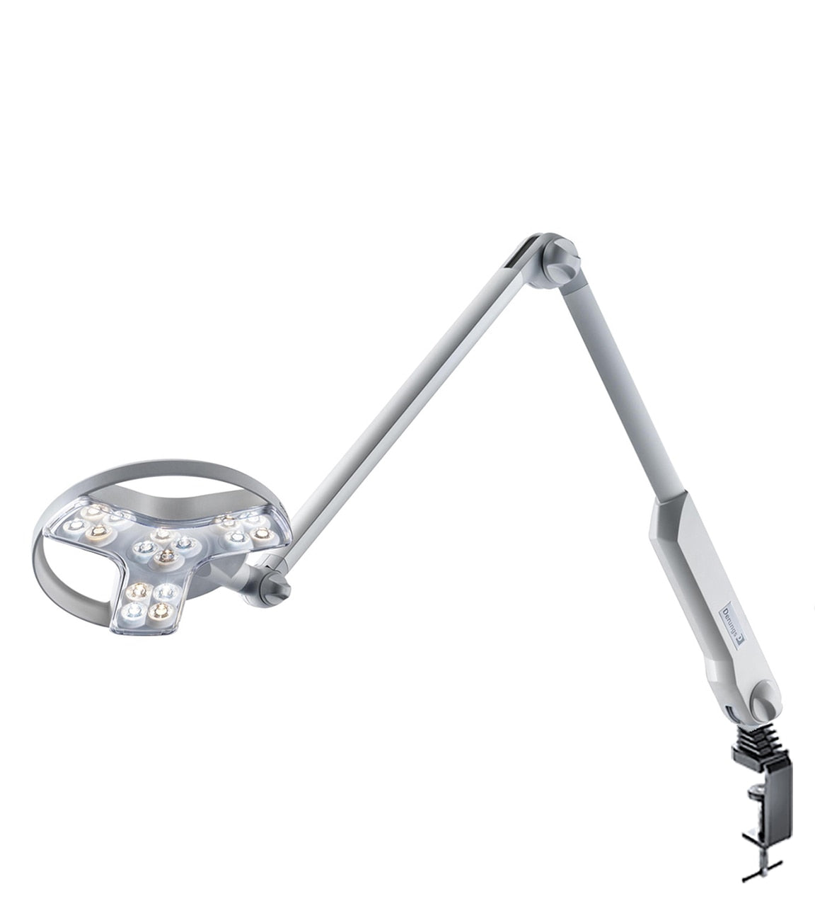 Waldmann D15461100, VISIANO 20-2 P TX LED Examination Light, Medical Grade, Articulating Arm, 4500K/3500K, Table Clamp