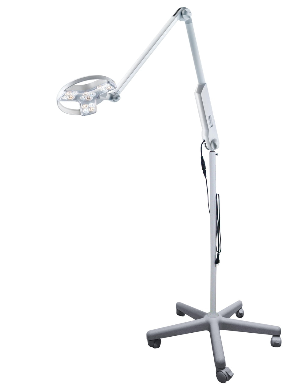 Waldmann D15461110, VISIANO 20-2 P TX LED Examination Light, Medical Grade, Articulating Arm, 4500K/3500K, Rolling Floor Stand