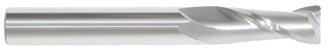 204-602300: 1/8 Dia, 1/2 LOC, 1-1/2 OAL, 2-Flt, .01 Corner Rad Carbide End Mill- Single End, 30 Deg. Helix, Uncoated, USA