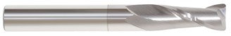 204-602583: 1/4 Dia, 3/4 LOC, 2-1/2 OAL, 2-Flt, .06 Corner Rad Carbide End Mill- Single End, 30 Deg. Helix, TiCN, USA