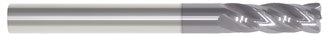 206-602309: 1/8 Dia, 1/2 LOC, 1-1/2 OAL, 4-Flt, .015 Corner Rad Carbide End Mill- Single End, 30 Deg. Helix, AlTiN, USA