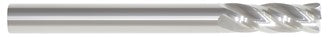 206-602696: 5/16 Dia, 13/16 LOC, 2-1/2 OAL, 4-Flt, .025 Corner Rad Carbide End Mill- Single End, 30 Deg. Helix, Uncoat, USA