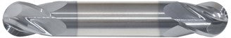 220-001023: 1/16 Dia, 1/8 LOC, 1-1/2 OAL, 4-Flt,  Carbide Ball End Mill- Single End, 30 Deg. Helix, AlTiN, USA