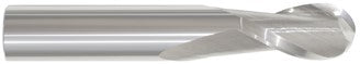 221-001005: 1/32 Dia, 1/8 LOC, 1-1/2 OAL, 2-Flt,  Carbide Ball End Mill- Single End, 30 Deg. Helix, Uncoated, USA