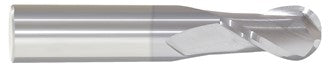 221-001032: 5/32 Dia, 9/16 LOC, 2 OAL, 2-Flt,  Carbide Ball End Mill- Single End, 30 Deg. Helix, TiCN, USA