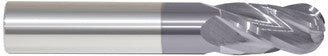 223-001007: 1/64 Dia, 3/64 LOC, 1-1/2 OAL, 4-Flt,  Carbide Ball End Mill- Single End, 30 Deg. Helix, AlTiN, USA