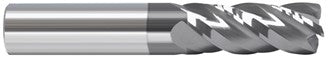 284-000866: 1 Dia, 1-1/2 LOC, 4 OAL, 4-Flt, .06 Corner Radius Carbide End Mill- Single End, Var. Helix, AlTiCrN, USA